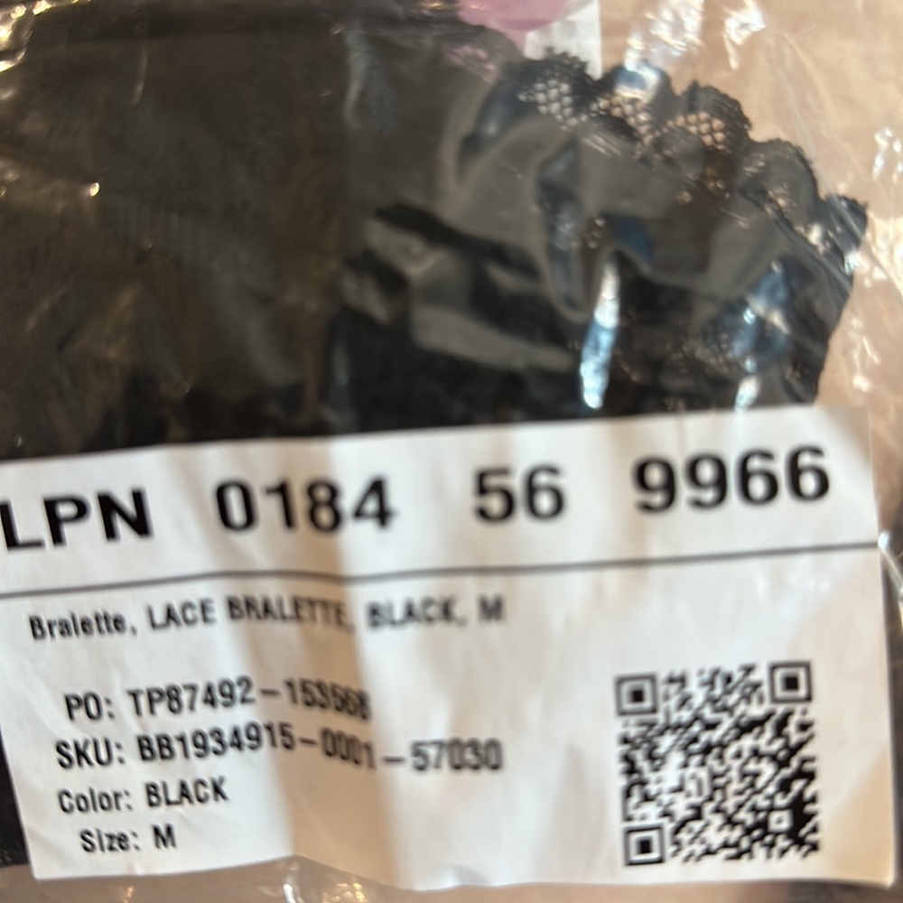 New Floral Lace Racerback Bralette Black — image 7 of 7